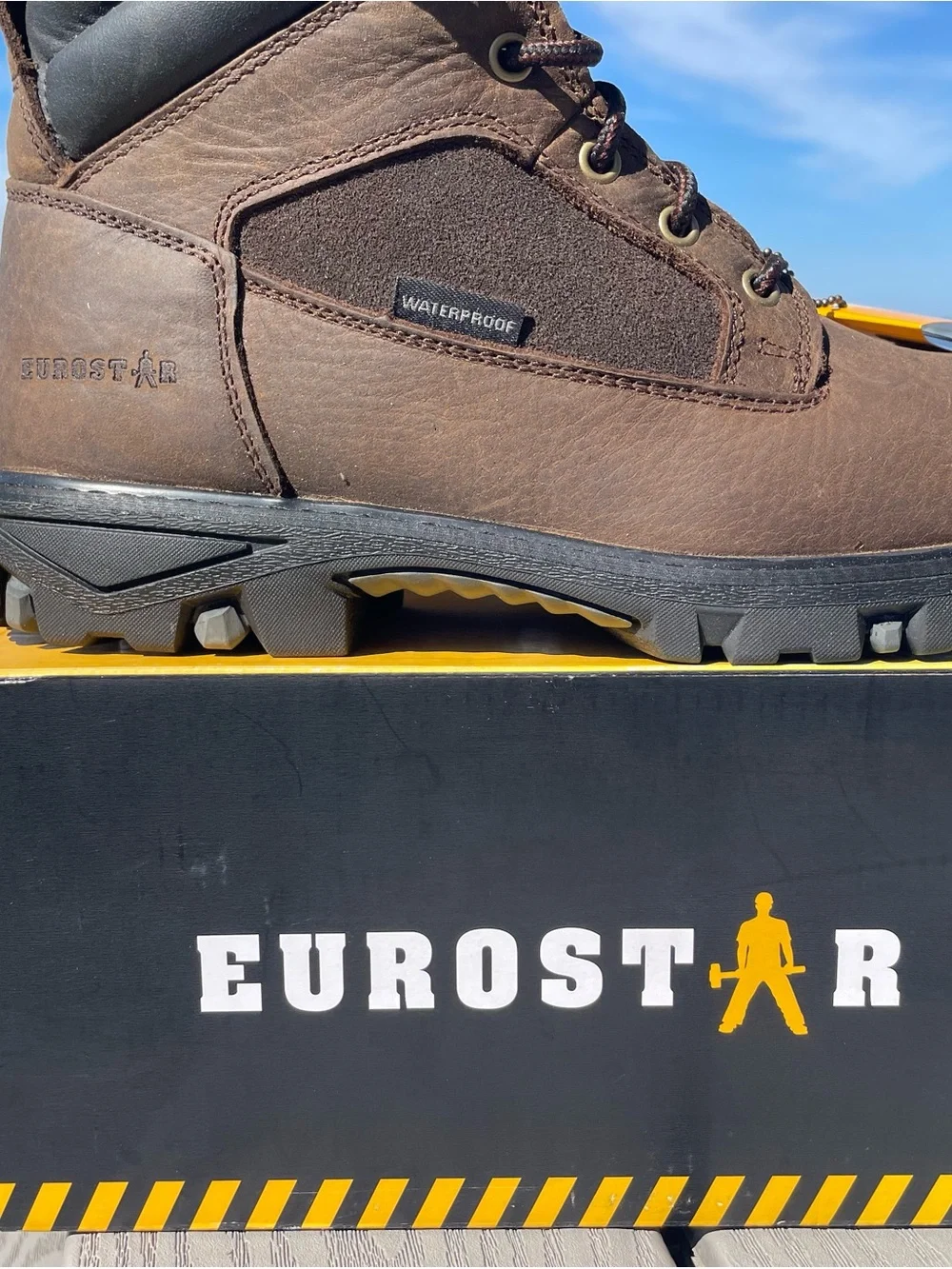 Men’s Eurostar Tucker II WP Brown Leather Work Boot 9.5
